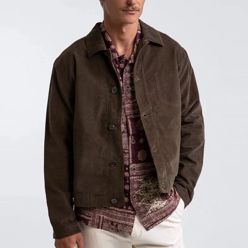 Rhythm Cazadora Corduroy Trucker - Coffee