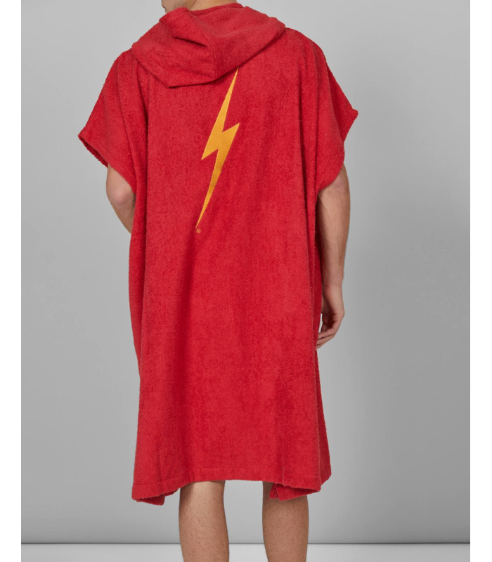 Lightning Bolt Poncho/Toalla con capucha - Red