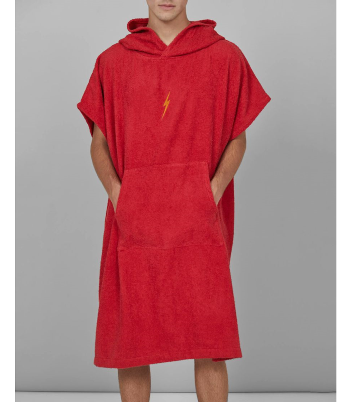 Lightning Bolt Poncho/Toalla con capucha - Red