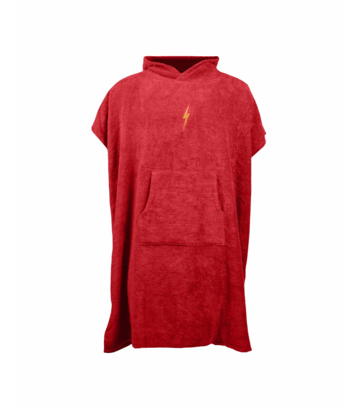 Lightning Bolt Poncho/Toalla con capucha - Red