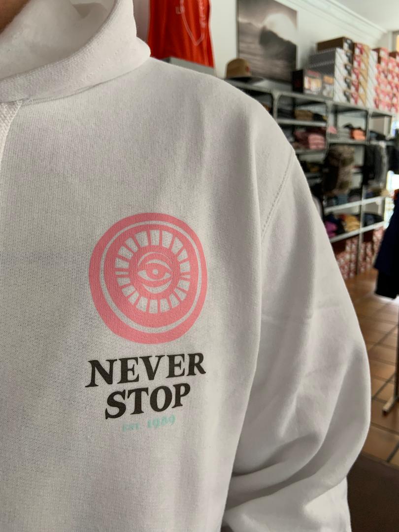 Never Stop Sudadera "1989 Hood" - Blanco
