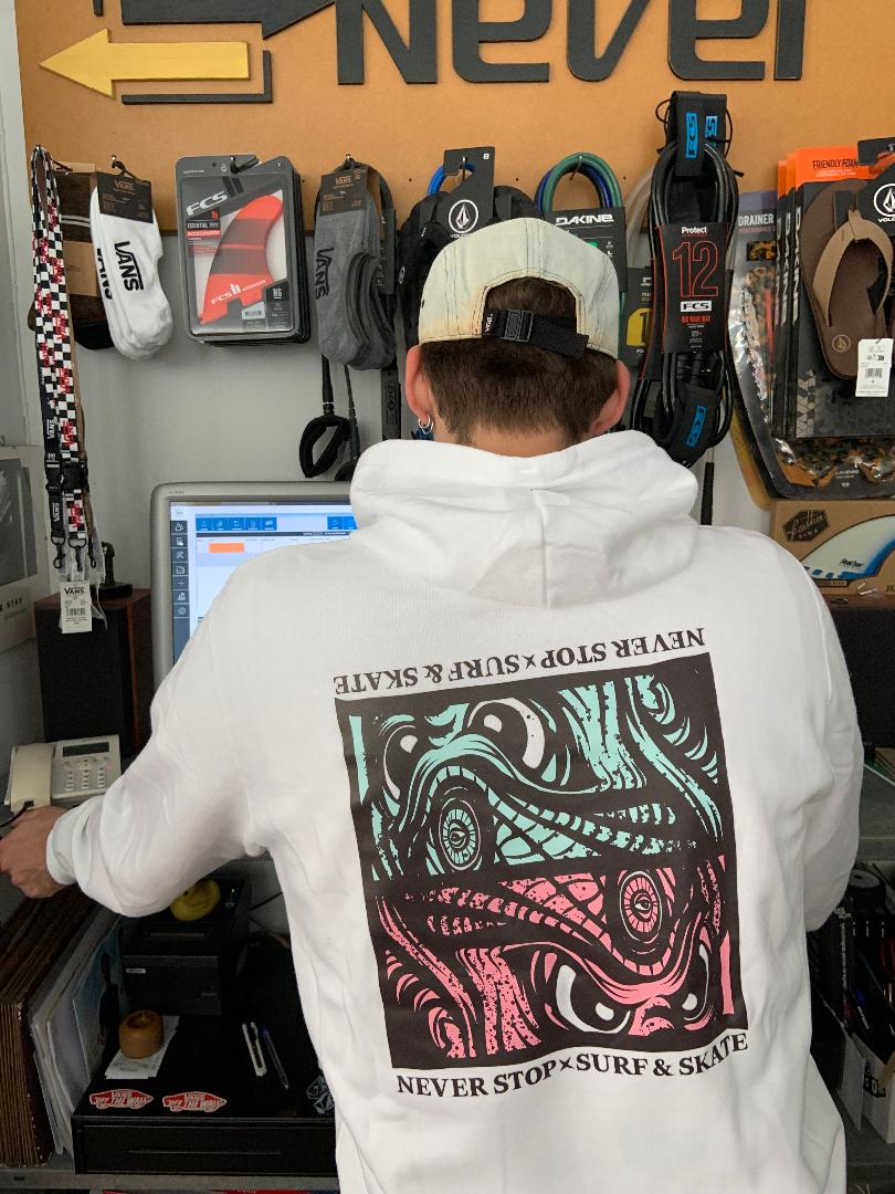 Never Stop Sudadera "1989 Hood" - Blanco